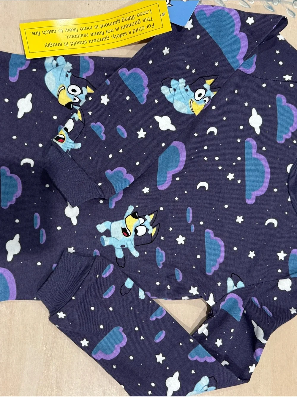 Kids' Navy Night Sky Pajama Set - Bluey